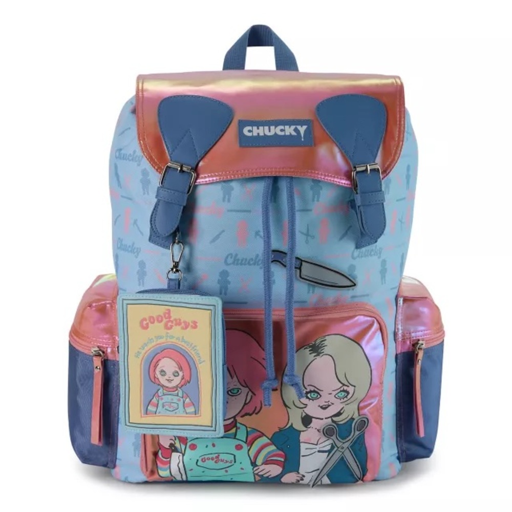 Chucky and Tiffany Pastel Rucksack Backpack Horror Child’s‎ Play Spencer’s